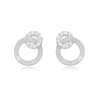 עגיל צמוד עיגולים שלובים