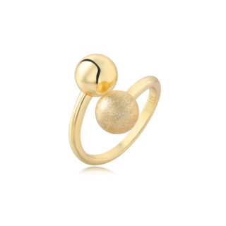 טבעת כדורים זהב