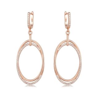 עגיל חישוק נוצץ כפול