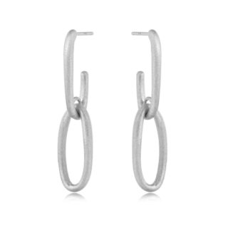 עגיל נופל חישוקים אליפסה מט