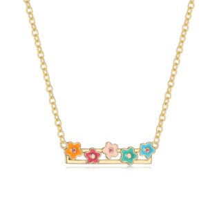 שרשרת פרחים אמייל