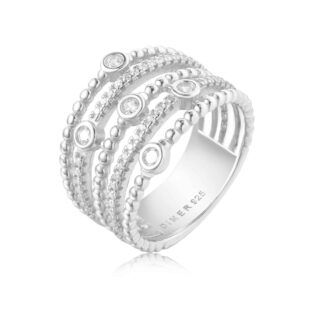 טבעת בשילוב אבני זרקוניה