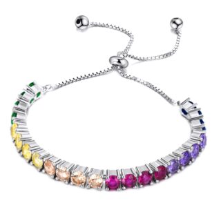 צמיד טניס צבעוני קוביות