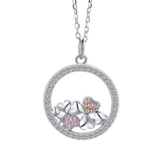 שרשרת עיגול ולבבות