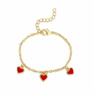 צמיד שלישיה אמייל אדום