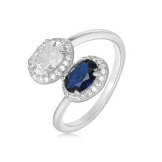 טבעת 2 אבנים